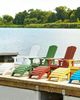 Gartenstuhl ADIRONDACK mit Fußstütze Grün Bild 3