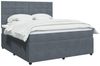 vidaXL Boxspringbett mit Matratze Dunkelgrau 180x200 cm Samt 3292407 Bild 1