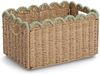 ZELLER 14524 Aufbewahrungskorb aus Papiergeflecht, MINT, faltbar ca. 38 x 25 x 22 cm Bild 1