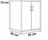 moebel-dich-auf Aktenschrank Druckerkommode TABOR (ideal für Drucker, 2-türig) 74 cm hoch, Ablagefläche: 54 x 50 cm Bild 4