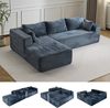 Leawin Sofa Modulares L-Form Sofa – Komfortable Sofas Wohnzimmer für kleine Räume, 3-Sitzer Ecksofa, bequem & platzsparend, ideal für Wohnzimmer Bild 2