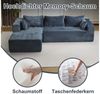 Leawin Sofa Modulares L-Form Sofa – Komfortable Sofas Wohnzimmer für kleine Räume, 3-Sitzer Ecksofa, bequem & platzsparend, ideal für Wohnzimmer Bild 3