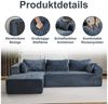 Leawin Sofa Modulares L-Form Sofa – Komfortable Sofas Wohnzimmer für kleine Räume, 3-Sitzer Ecksofa, bequem & platzsparend, ideal für Wohnzimmer Bild 4
