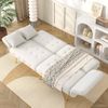 2-Sitzer Schlafsofa B 215 x T 81,5 x H 41 cm aus Velours mit verstellbarer Rückenlehne Bild 4