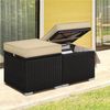 Yaheetech Hocker Sitzhocker mit Stauraum & Abnehmbarem Sitzkissen, 2 STK. Sitzgelegenheit fürs Wohnzimmer/Eingangsbereich/Balkon/Garten Bild 2