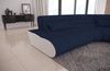 Mini Stoff Ecksofa Concept L Form - Mikrofaserstoff - dunkelblau-weiß - Rechts Bild 4