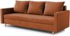 AX LIVING Hyden 3-Sitzer Sofa mit Schlaffunktion 222 cm breit in Kupfer Bild 2