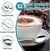 Homikit Kaffeelöffel 12er Set Edelstahl Teelöffel 13,5cm Runde Griffe Glänzend Bild 3