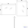 EMKE LED Badspiegel mit Beleuchtung 80x60cm Kaltweiß Wandschalter Badezimmerspiegel Bild 5