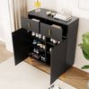 Flurschrank 83x35x101 cm - Elegantes Design in Schwarz mit Push-to-Open-Funktion Bild 4