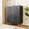Flurschrank 83x35x101 cm - Elegantes Design in Schwarz mit Push-to-Open-Funktion Bild 3