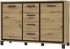 Kommode >Trondheim< in schwarz,braun - 138,4x91,2x41,5cm (BxHxT) Bild 3