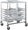 vidaXL Tablettwagen mit 12 GN-Behältern 75x55x87 cm Edelstahl 4108074 Bild 4