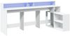 vidaXL LED-Schreibtisch Weiß 200x104x91 cm Holzwerkstoff 3309465 Bild 3