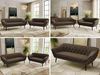 Skandinavisches Sofa Set PIRS 3-2, Komplettset, Wellenfederung, schwarze Füße, Sitzgruppe, Polstermöbel Set - Braun Velvet Bild 2