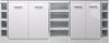 Dachschrägenschrank-Set Rion Weiß Hochglanz/Weiß 5er Set Vicco Bild 5
