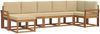 vidaXL Outdoor-Sofagarnitur mit Kissen 7 pcs Natur und Beige 3366711 Bild 2