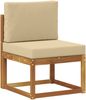 vidaXL Outdoor-Sofagarnitur mit Kissen 7 pcs Natur und Beige 3366711 Bild 4