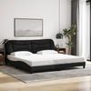 vidaXL Bettgestell mit LED ohne Matratze "Hvar" Schwarz 200x200 cm Stoff 3213727 Bild 4