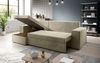 Designer Sofa Denver mit Schlaf- und Klappfunktion Samt Beige Links Bild 4