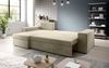 Designer Sofa Denver mit Schlaf- und Klappfunktion Samt Beige Links Bild 3