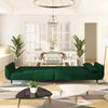 vidaXL Schlafsofa 2-Sitzer mit 2 Kissen Dunkelgrün Samt 337584 Bild 3