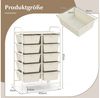 COSTWAY Rollwagen, mit 10 stapelbaren Schubladen&Ablage, Metall, 65,5 x 37 x 87 cm Bild 4