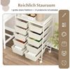 COSTWAY Rollwagen, mit 10 stapelbaren Schubladen&Ablage, Metall, 65,5 x 37 x 87 cm Bild 3