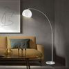 Bogenstehlampe, Metall, Acryl, weiß, E27, H 180 cm Bild 2