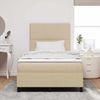 vidaXL LED Boxspringbett Hellgrau und Weiß 120 x 190 cm Cordstoff 3337638 Bild 4