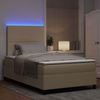 vidaXL LED Boxspringbett Hellgrau und Weiß 120 x 190 cm Cordstoff 3337638 Bild 5