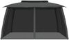 vidaXL Pavillon mit Doppeldach & Netzwänden Anthrazit 3,93x2,93m Stahl 368452 Bild 3
