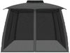 vidaXL Pavillon mit Doppeldach & Netzwänden Anthrazit 3,93x2,93m Stahl 368452 Bild 4