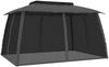 vidaXL Pavillon mit Doppeldach & Netzwänden Anthrazit 3,93x2,93m Stahl 368452 Bild 5