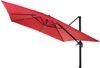 Gastronomie-Ampelschirm HWC-A96, Sonnenschirm 3x3m (Ø4,24m) Polyester Alu/Stahl 23kg ~ rot ohne Ständer, drehbar Bild 3