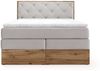 Boxspringbett Schlafzimmerbett NAVEL 180x200cm in Stoff Rouge Bordeauxrot Bild 3