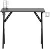 vidaXL Gaming-Schreibtisch mit Y-Gestell Schwarz 90x60x75 cm 325404 Bild 3