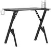 vidaXL Gaming-Schreibtisch mit Y-Gestell Schwarz 90x60x75 cm 325404 Bild 5