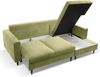 Selsey 'Nalika' Ecksofa mit Schlaffunktion, Kordsamt-Bezug, pistaziengrün, rechtsseitig, 90 x 230 x 143 cm Bild 4