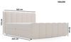 GrainGold Boxspringbett mit Bettkästen CLOUD, Modern Bett mit Kopfteil - 160x200 cm, Beige (1x Bett + 1x Topper) Bild 4