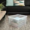 Drehstapelbox mit Deckel Nesta 32 L transparent 3er Set Stapelkiste Aufbewahrungsbox Lagerkiste Bild 4