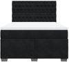 vidaXL Boxspringbett mit Matratze Schwarz 160x200 cm Samt 3290962 Bild 4