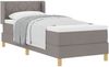 vidaXL Boxspringbett mit Kissen mit Kopfteil Taupe 200 x 80 cm Stoff 3341325 Bild 2