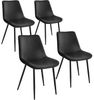 tectake Esszimmerstuhl Set Stuhl (4er Set, 4 St), gepolstert, in Samtoptik Bild 4