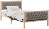 vidaXL Bettrahmen mit Kopfteil Taupe 100 x 200 cm Massives Kiefernholz 878422 Bild 3