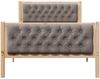 vidaXL Bettrahmen mit Kopfteil Taupe 100 x 200 cm Massives Kiefernholz 878422 Bild 5