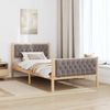 vidaXL Bettrahmen mit Kopfteil Taupe 100 x 200 cm Massives Kiefernholz 878422 Bild 4