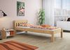 Erst-Holz Einzelbett Natur 90x190 Bett, Rollrost, Matratze Senkrechte Balken Bild 2