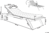 Sonnenliege mit Kissen CESANA PREMIUM mit Relaxfunktion Akazienholz Blau Bild 2
