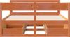 vidaXL Massivholzbett ohne Matratze Wachsbraun 160x200 Kiefernholz 3306377 Bild 4